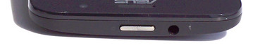 oben: Standby-Taster, 3,5-mm-Audioport