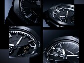 Collage aus Nahaufnahmen, die die Zifferblattstruktur, die Stundenmarkierungen und die Lünette der Casio G-Shock GM-2100LXB zeigen
