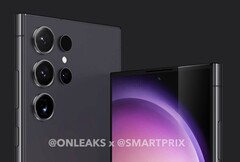 Das Samsung Galaxy S24 Ultra sieht dem Galaxy S23 Ultra zum Verwechseln ähnlich. (Bild: @OnLeaks / SmartPrix)