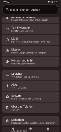 Sony Xperia 1 VIII Test Android UI
