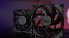 Die neue Silent Wings 4 Serie hat ein neues Lüfterblattdesign erhalten und trägt nun ein schwarzes Logo. (Bild: be quiet!)