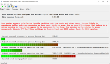 LatencyMon - Statistik