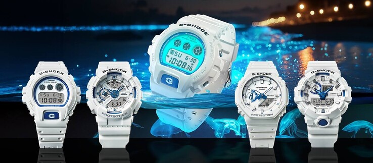 Von links nach rechts: DW-6900HDS-7, GA-110HDS-7A, GA-2100HDS-7A und GA-700HDS-7A. (Bildquelle: Casio)