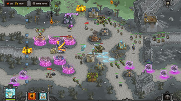 Im Bild: Ein Gameplay-Screenshot aus Kingdom Rush - Tower Defense.