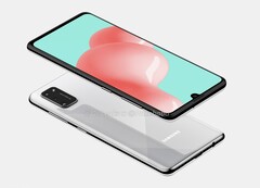 Das Samsung Galaxy A41 zeigt stolz seine Triple-Cam und die bekannte Waterdrop-Notch des Vorgängers.