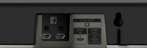 Die HT-X8500 hat zwei HDMI-Ports mit 4K-Passthrough-Support (Bild: Sony)