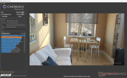 Cinebench R20 auf Akku zeigt reduzierte Single-Core-Leistung