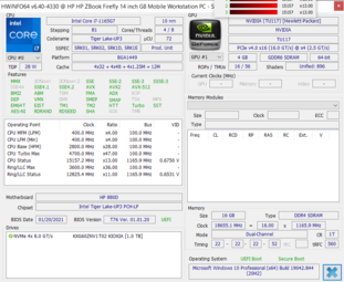 HP ZBook Firefly 14 G8 - HWInfo