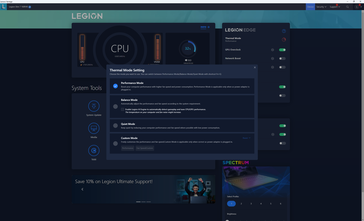 Leistungs- und Lüftereinstellungen