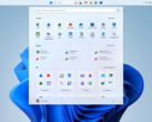 Screenshot der oben angebrachten Taskleiste in Windows 11