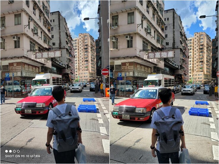 Hauptkamera-Vergleich. Mi 10 Ultra löst schneller aus. (Bild: Ben Sin, Forbes)