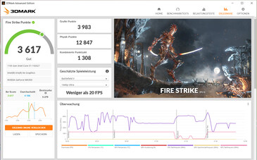 Fire Strike (Netzbetrieb, Iris Xe Graphics G7)