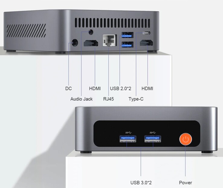 Die externen Schnittstellen des Ninkear M7 (Quelle: Ninkear)