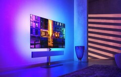 Der neueste Smart TV von Philips bietet ein schickes Design und hochwertigen Sound von B&W. (Bild: Philips)
