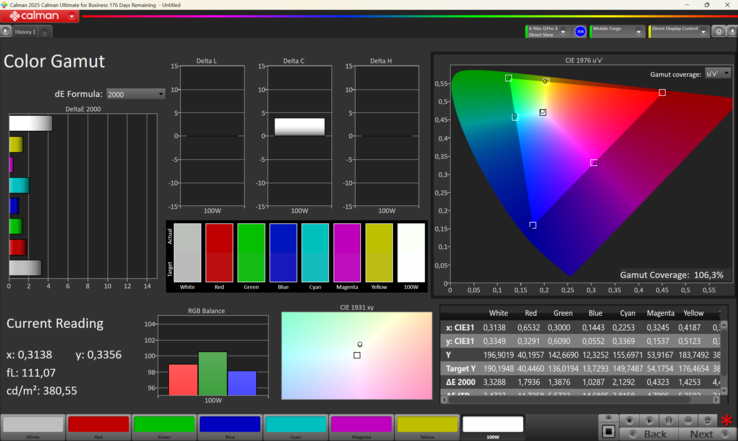 Calman sRGB-Farbraum