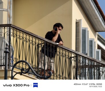 Vivo X300 Pro 400mm ohne Tele-Konverter.