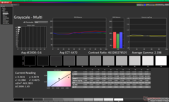 Graustufen vor der Kalibrierung (P3)