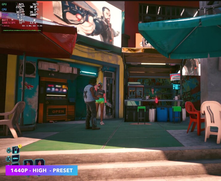 Cyberpunk 2077 auf SteamOS mit 1440p und 