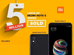 Topseller: Xiaomi verkauft in Indien mehr als 5 Millionen Redmi Note 5 und Note 5 Pro.