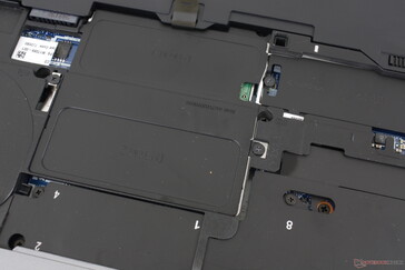 Zwei zugängliche SODIMM-Slots mit zwei weiteren unterhalb der Tastatur