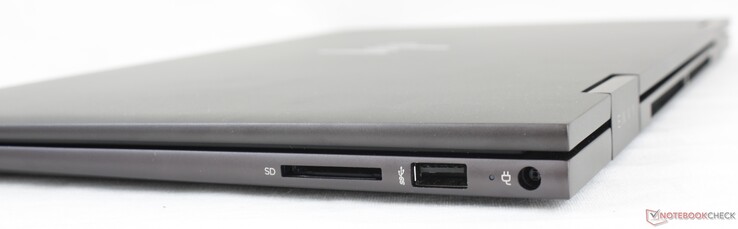 Rechts: SD-Kartenleser, USB-A 10 Gb/s, Netzanschluss