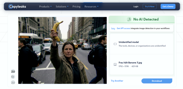 Quelle: https://copyleaks.com/de/ai-image-detector