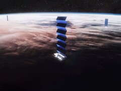 Künstlerische Darstellung der Starlink-Satelliten (Bildquelle: SpaceX)