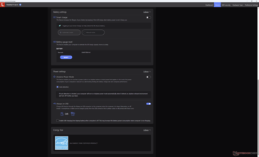 Vantage Leistungseinstellungen