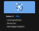 Modellkarte von Claude Fable 5.1 mit dem Abzeichen Neu