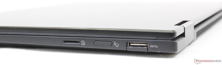 Richtig: MicroSD-Leser, Display Aus-Taste, USB-A 3.2 Gen. 2