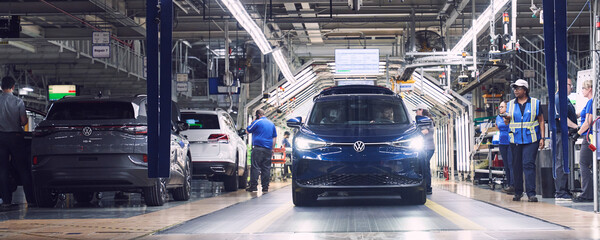 Volkswagen produziert an seinem Standort Chattanooga im US-Bundesstaat Tennessee den vollelektrischen VW ID.4.