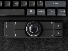 Die kabellose Keychron Nape Pro Trackball-Maus in Schwarz.