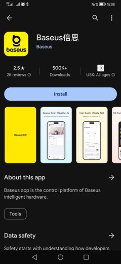 Baseus im Google Play Store