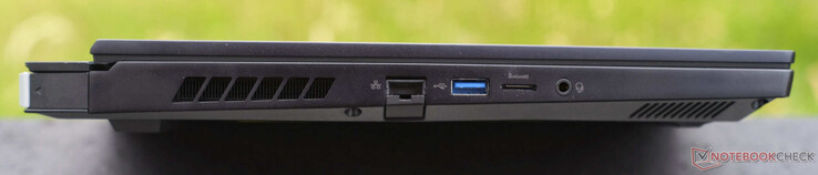 Links: Gigabit-RJ45, USB-A 3.1, microSD-Kartenleser, Klinke