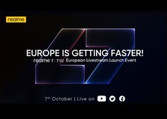Auch Europa wird schneller, teaser Realme im Vorfeld des Realme 7-Launchevents am 7. Oktober.