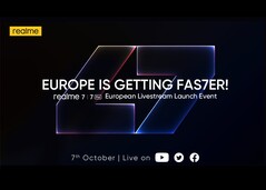 Auch Europa wird schneller, teaser Realme im Vorfeld des Realme 7-Launchevents am 7. Oktober.