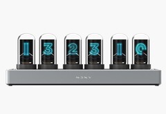 Tesla packt sechs IPS-Panels unter Glas-Röhren, um die Uhrzeit darzustellen. (Bild: Tesla)