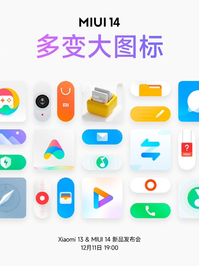 Einige Design-Neuheiten von MIUI 14 sind größere Ordner und Icons.