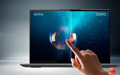 Das Lenovo Yoga 16s kommt mit einem hellen, hochauflösenden und 120 Hz schnellen Touchscreen. (Bild: Lenovo)