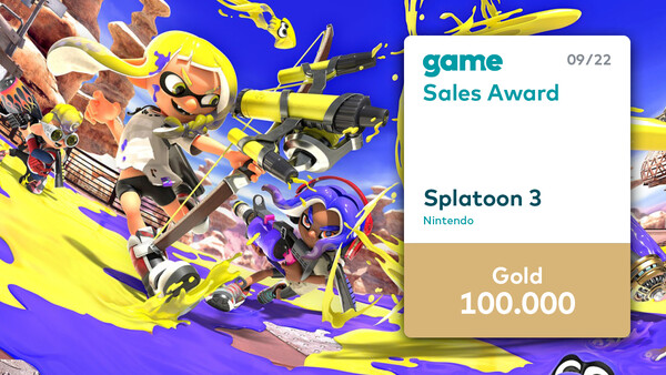 Sales Award Gold für Splatoon 3