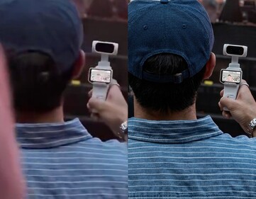 Die weiße Insta360 Luna Ultra in durchgesickerten Bildern von einem Konzert.