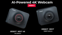Obsbot Meet: Kompakte 4K-AI-Webcam mit KI-Autoframing und Portrait-Modus.