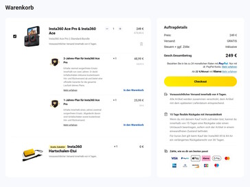 Ab in den Warenkorb und zum Checkout