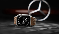 Das neue BandWerk Sondereditions-Armband &quot;Gran Turismo&quot; für die Apple Watch besteht aus dem Leder eines 1984er Mercedes-Benz 380 SL. (Bild: BandWerk)
