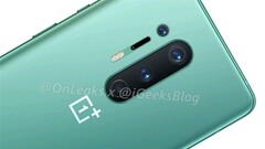 OnePlus 8 Pro: Pressebild zeigt Handy in Minzgrün.