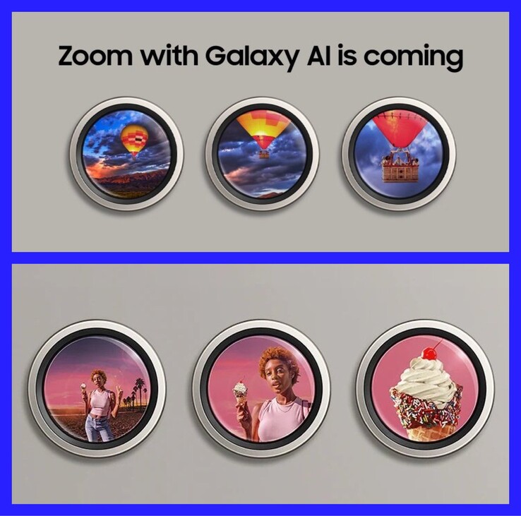Samsung bewirbt die neuen Galaxy AI Zoom-Features der Galaxy S24-Serie Kameras bereits aktiv, zumindest in den USA.