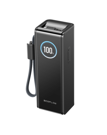 EcoFlow Rapid Powerbank (25 000 mAh, 170 W, integriertes und ausziehbares 100 W Kabel)