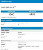 Motorola Moto G7 Geekbench