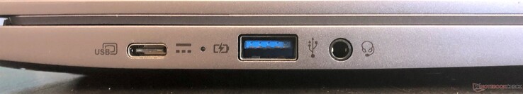 Links: USB 3.1 Gen 1 Typ-C (mit Lademöglichkeit und Displayausgabe), USB 3.1 Gen 1 Typ-A, Audioanschluss