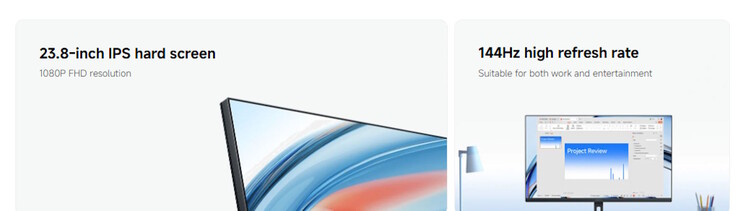 An drei Seiten sind die Displayränder recht dünn, was bei Multi-Monitor-Setups Vorteile bietet (Bildquelle: Xiaomi)